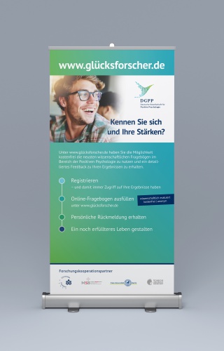  Roll-Up Banner für Glückswebsite