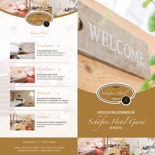 Flyer-Design für Schäfers Hotel