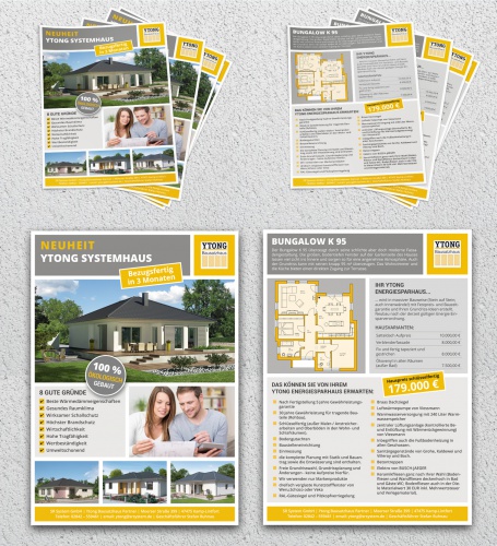  Flyer-Design für Hausbau Unternehmen