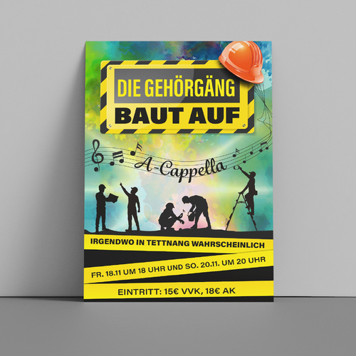 Plakat-Design für das Konzert eines Vokalensembles