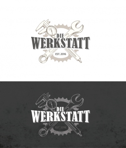 Logo-Design für Die Werkstatt im Vintage-Style