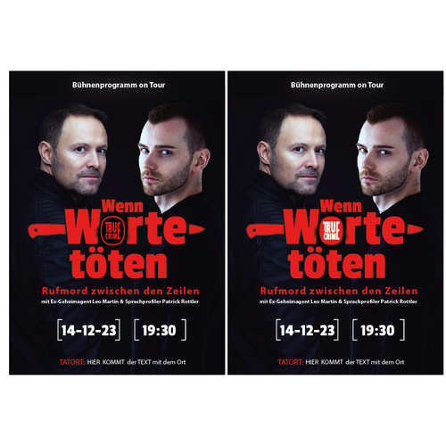 Plakat-Design für Bühnenshow