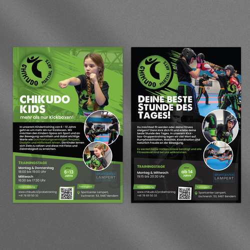 Flyer für Anbieter von Sportkursen