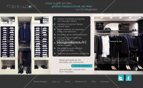  Web Design Startseite Fashion Community - EILAUFTRAG