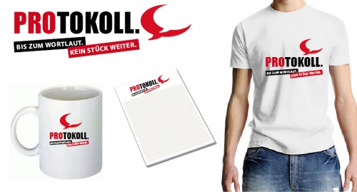 Wortprotokoll - T-Shirt - Aufkleber Tasse - Logoentwurf für strafrechtspolitisches Crowdfunding Projekt