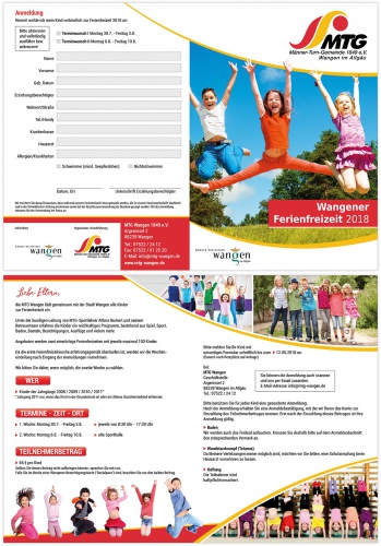 Flyer-Design für gemeinützigen Sportverein