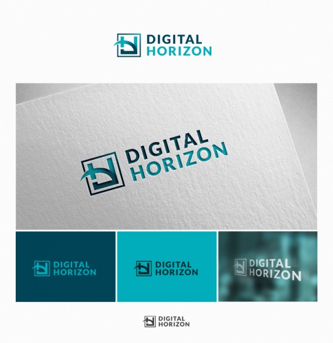 Logo & Visitenkarte für die Digital Horizon GmbH