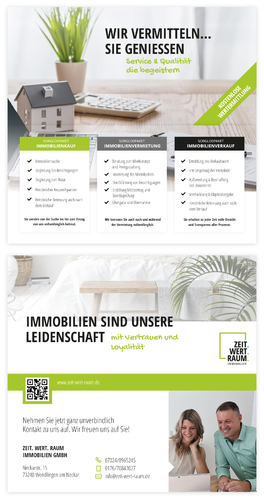 Flyer-Design für Immobilienvermittlung