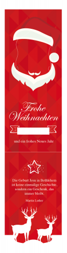 Flaschenhalskarte für Weihnachten