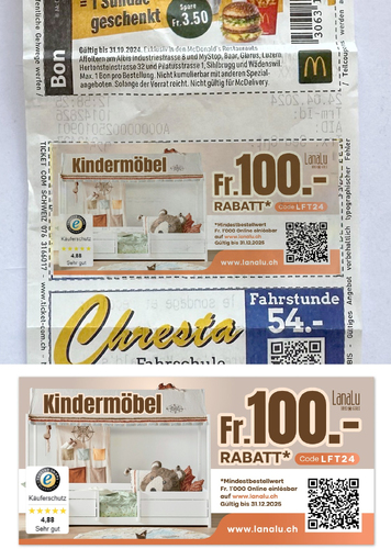 Anzeigengestaltung für Onlineshop