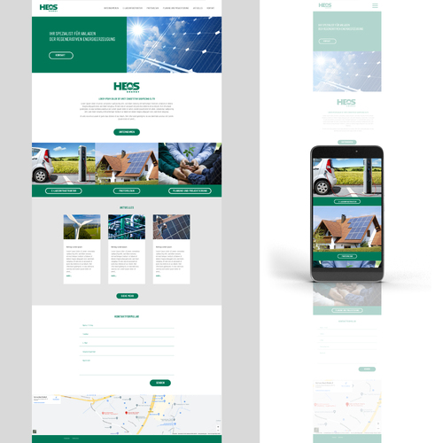 Webdesign für  Photovoltaikanlagen und E-Ladeinfrastruktur
