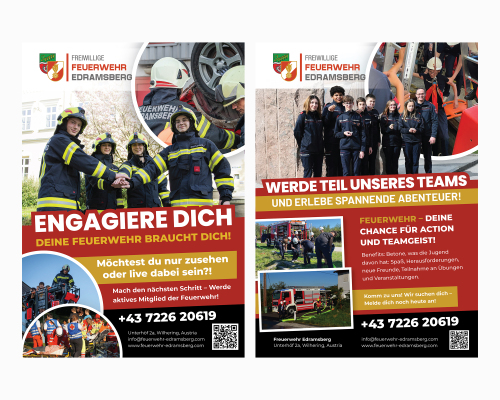  Flyer für Freiwillige Feuerwehr