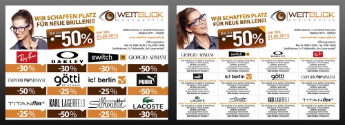 Werbeflyer Augenoptik