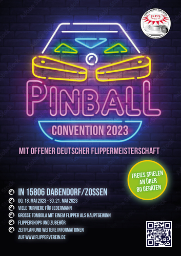  Plakate zur Pinball-Convention mit Deutscher Meisterschaft im Flippern