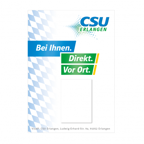 Plakat für CSU Erlangen