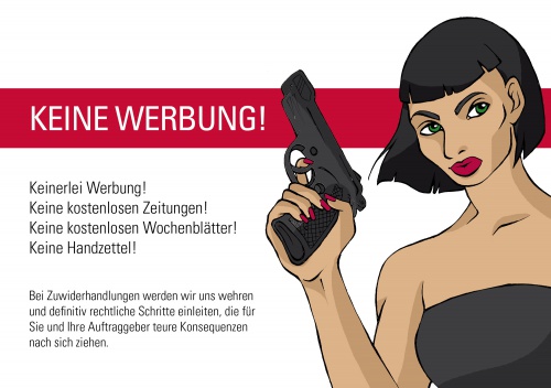 Aufkleber Design zum Thema Keine Werbung