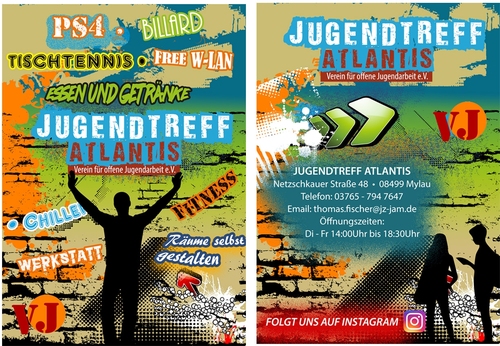 Flyer-Design für Verein für offene Jugendarbeit