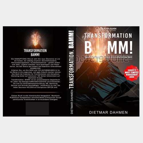  Buch-Cover für „Transformation. BAMM!“ - Management in der Vulkanökonomie