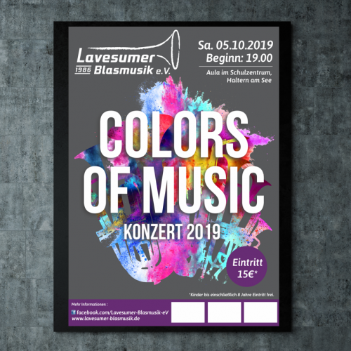 Plakat-Design für Blasmusik Konzert