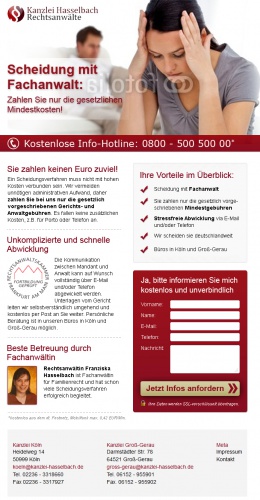  Landingpage für AdWords-Kampagne