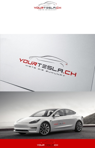 Logo-Design für Tesla-Vermietung / ACHTUNG NEUER SLOGAN