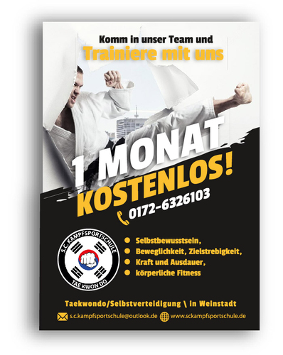 Flyer-Design für  Kampfsportschule