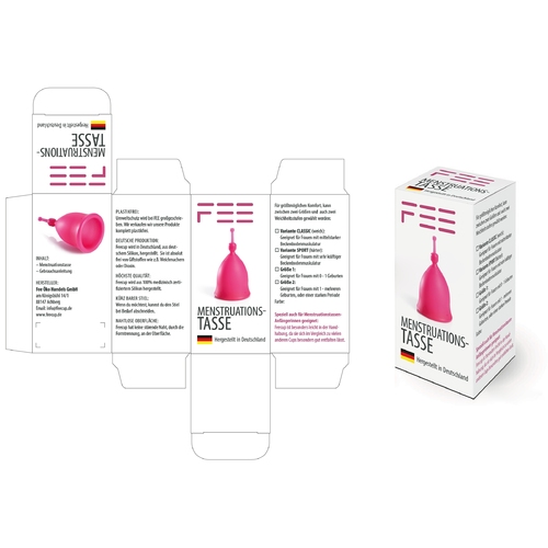  Verpackungsdesign für Menstruationstasse gesucht