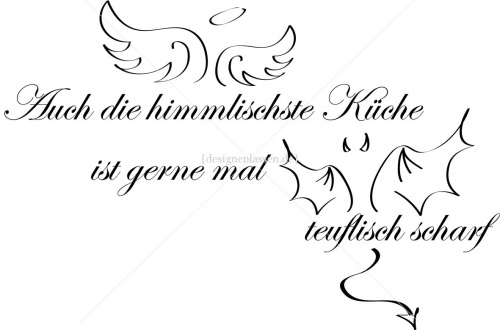 Wandtattoo Wandspruch Küche - Preisgeld + Umsatzbeteiligung