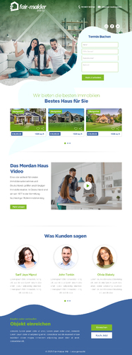 Landing Page Design für Immobilienbüro