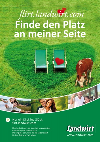 Inseratgestaltung für landwirtschaftliche Singlebörse