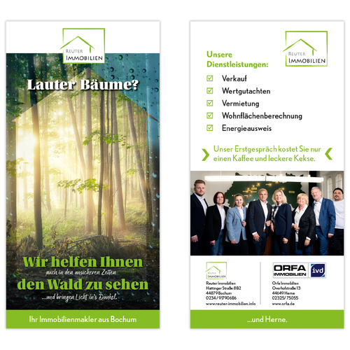 Flyer für Immobilienmaklerunternehmen