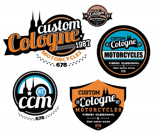 Custom Colonge Motorcycles sucht 3 Logos