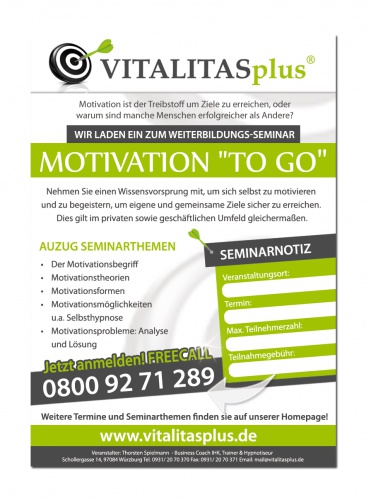 Flyer für Seminare