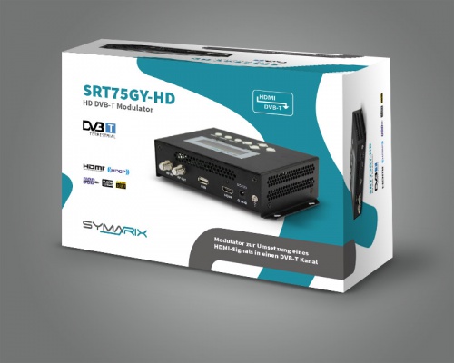 Verpackungsdesign HDMI-Modulator SYMARIX SRT750-HD