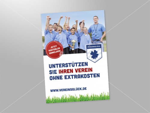 Flyer DIN A6 für www.vereinsglück.de