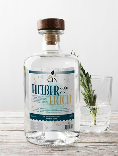 Etiketten für ein GLÜH-GIN