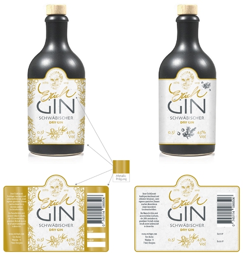 Etiketten-Design für Premium Gin