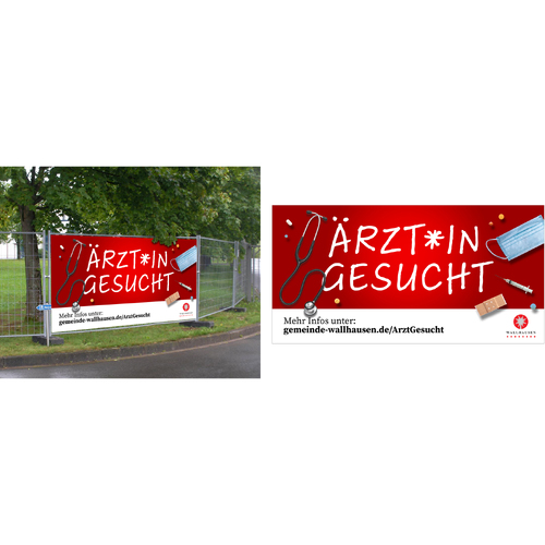 Plakat-Design für Stellenanzeige für eine Allgemeinarztpraxis