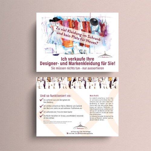 Flyer-Design für Verkauf von Designerkleidung